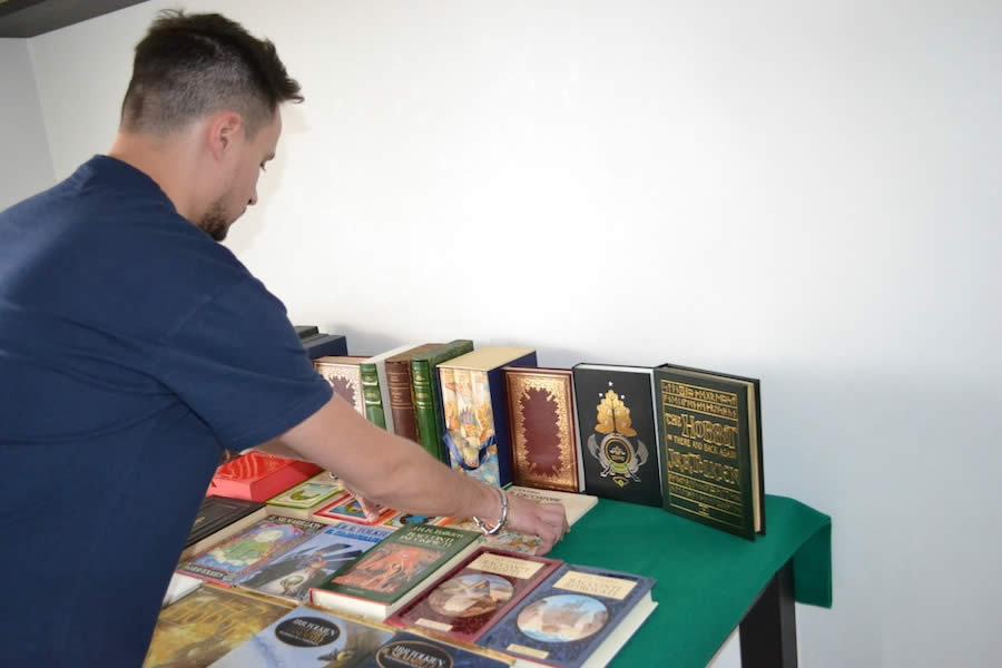 A young collector of Italian Tolkien books from Milan in Italy
