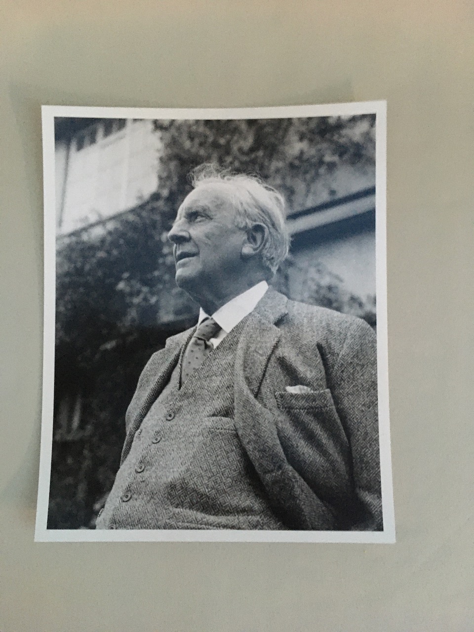 Exclusive Photographic Print: J. R. R. Tolkien gazing into the horizon outdoors